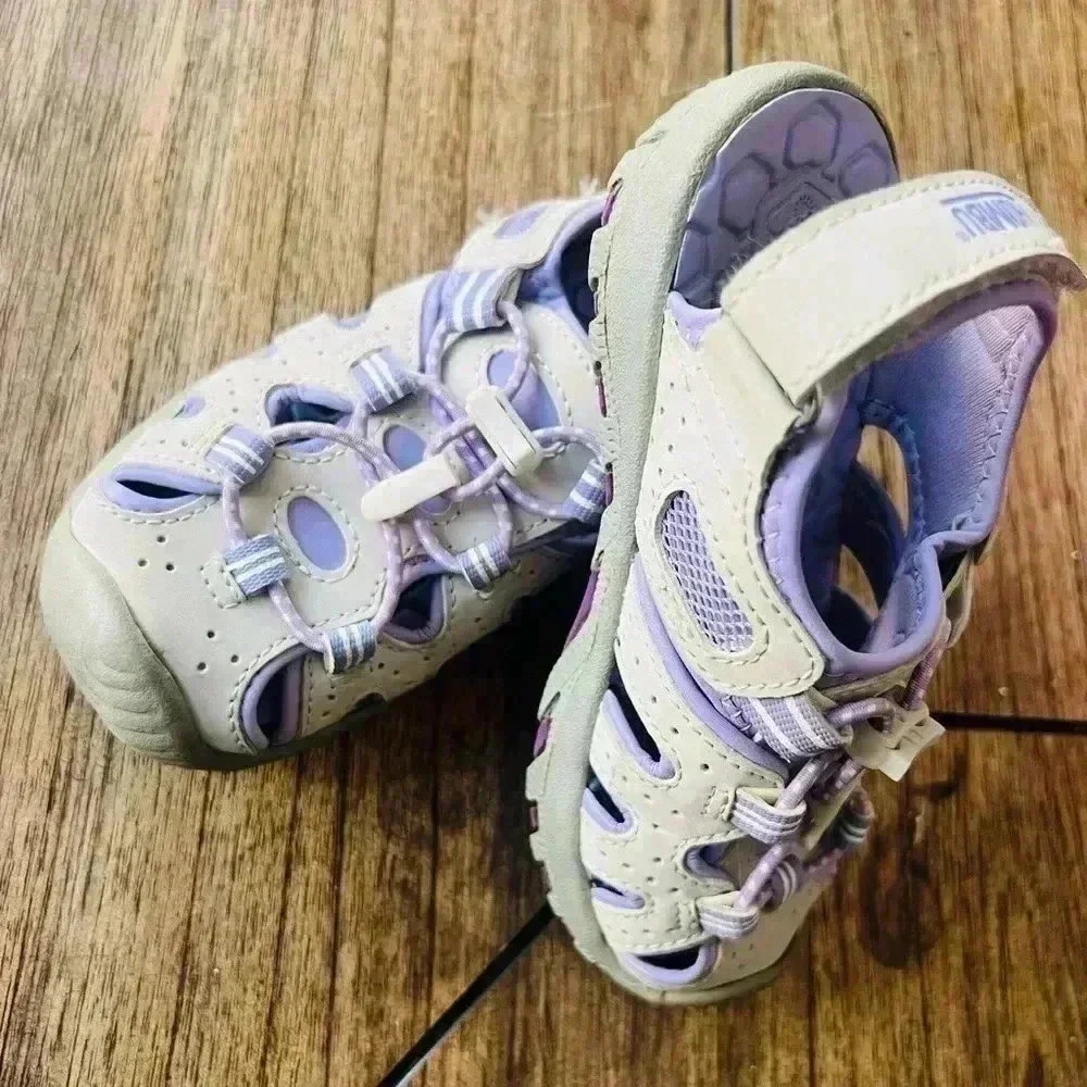 Khombu Dans Sandals size 12 Purple Hook & Loop Hiking Kids Shoes